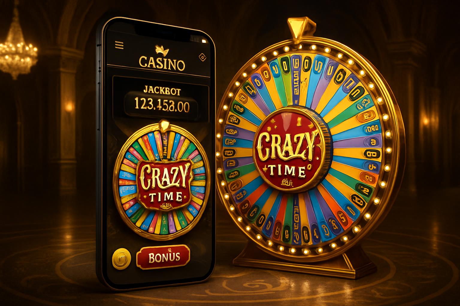 Crazy Time live wheel display